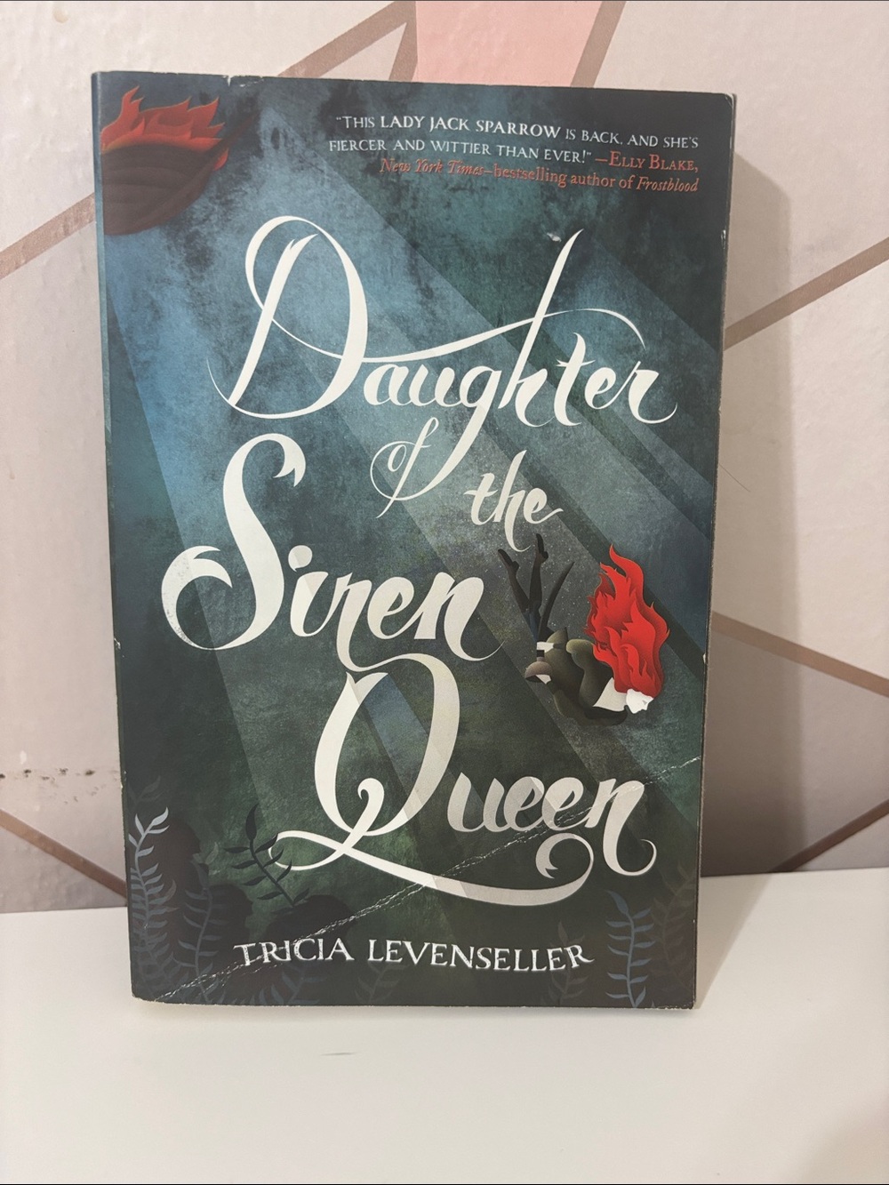 Barnes & Noble  Teal Book Cover with Coral Title “Daughter of the Siren Queen”